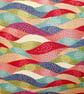 Scatter Cushion with Pad: Tapestry Waves design Gold reverse 17 (43cm) - Image 5