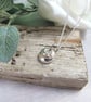 Silver Pebble Necklace with Moon and Copper and Brass Accents - Image 2