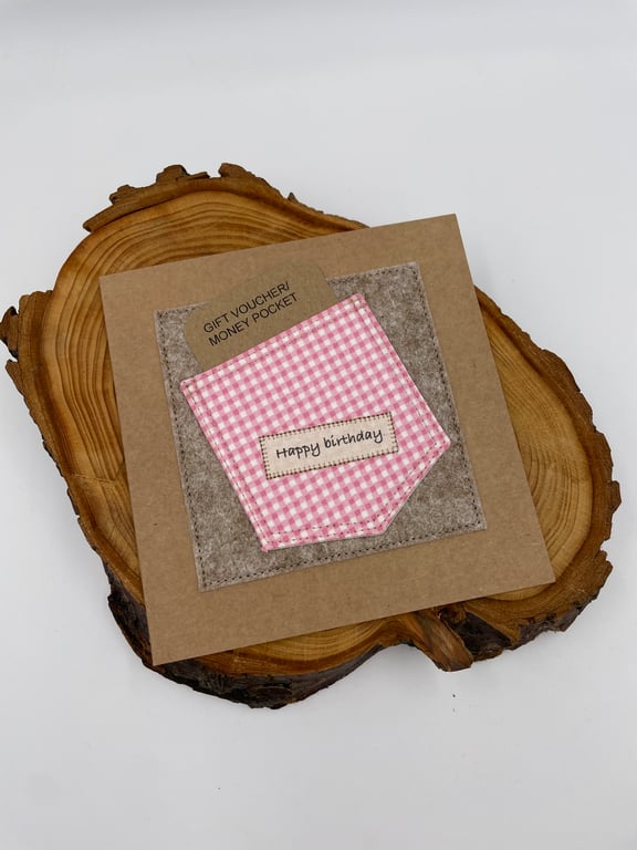 Money or gift card pocket birthday card