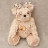 Artist bear, Ruffles, one of a kind hand embroidered collectable teddy bear