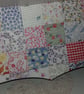 Wooden Wall Shelf Storage Made Using Cath Kidston Rare Vintage Patchwork Design  - Image 4