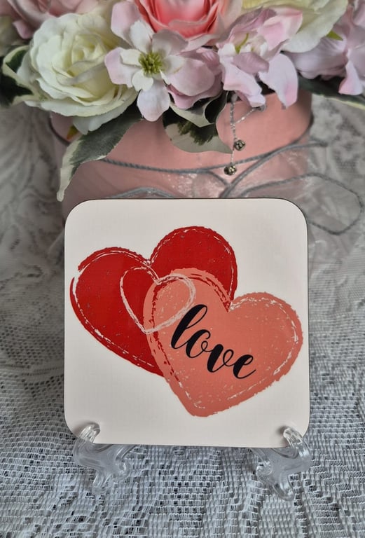 Love Heart Square Coaster