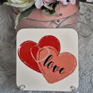 Love Heart Square Coaster