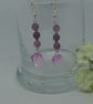Mauve leaf earrings - Image 2