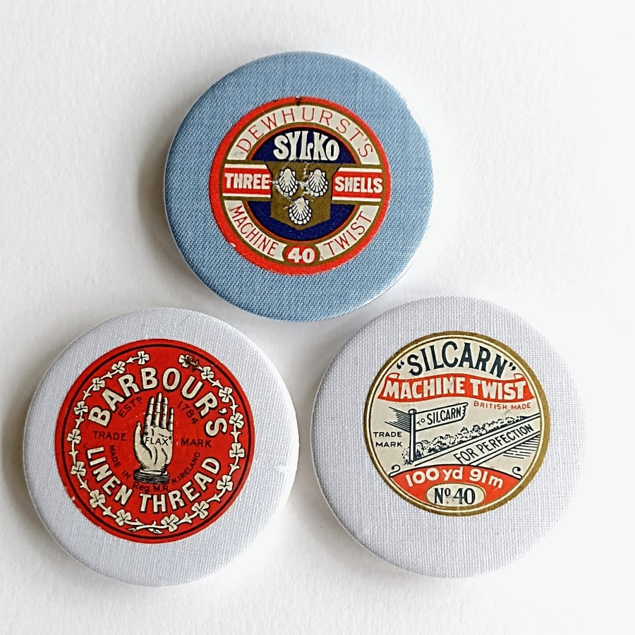 Sewing Thread Labels Art Magnets