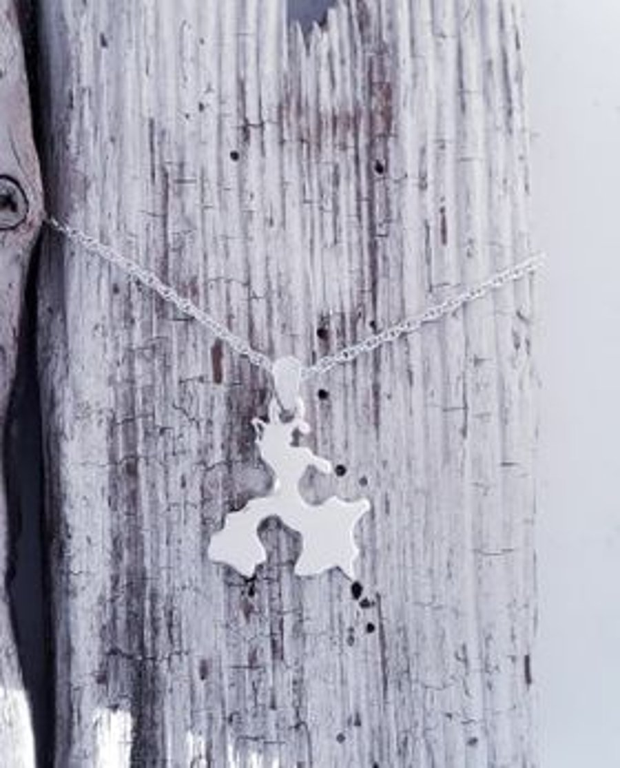 Stronsay Island Map Pendant