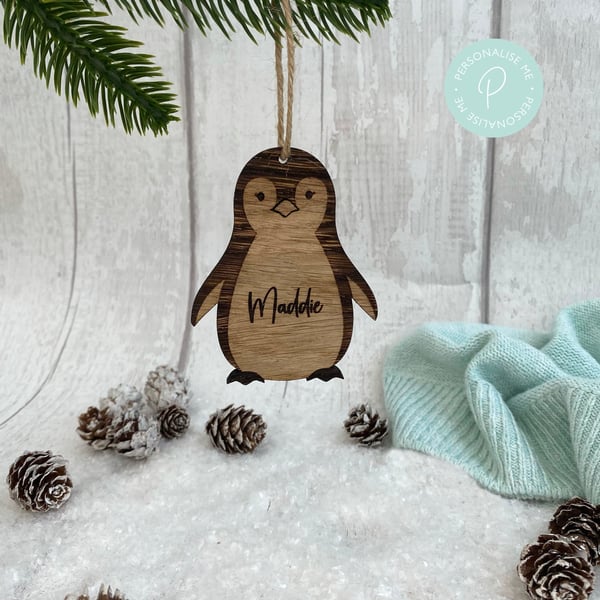 Luxury personalised Christmas Decoration Penguin Christmas Decoration
