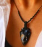 Obsidian Arrow Necklace Protection and Direction