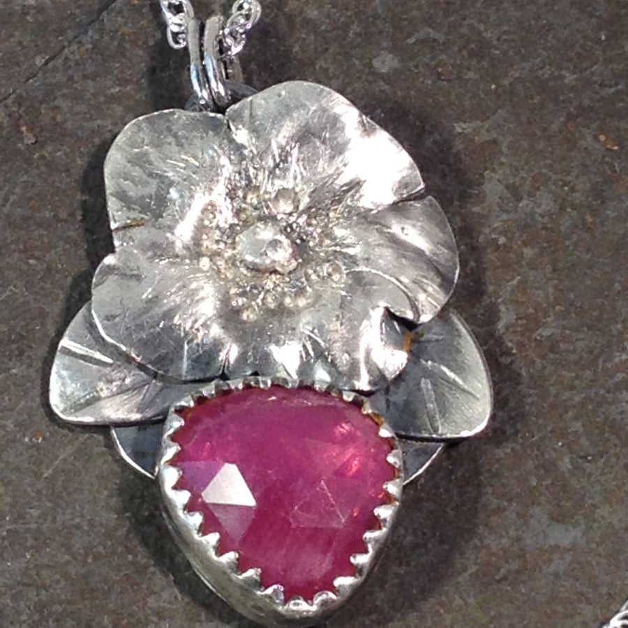 Ruby Strawberry pendant