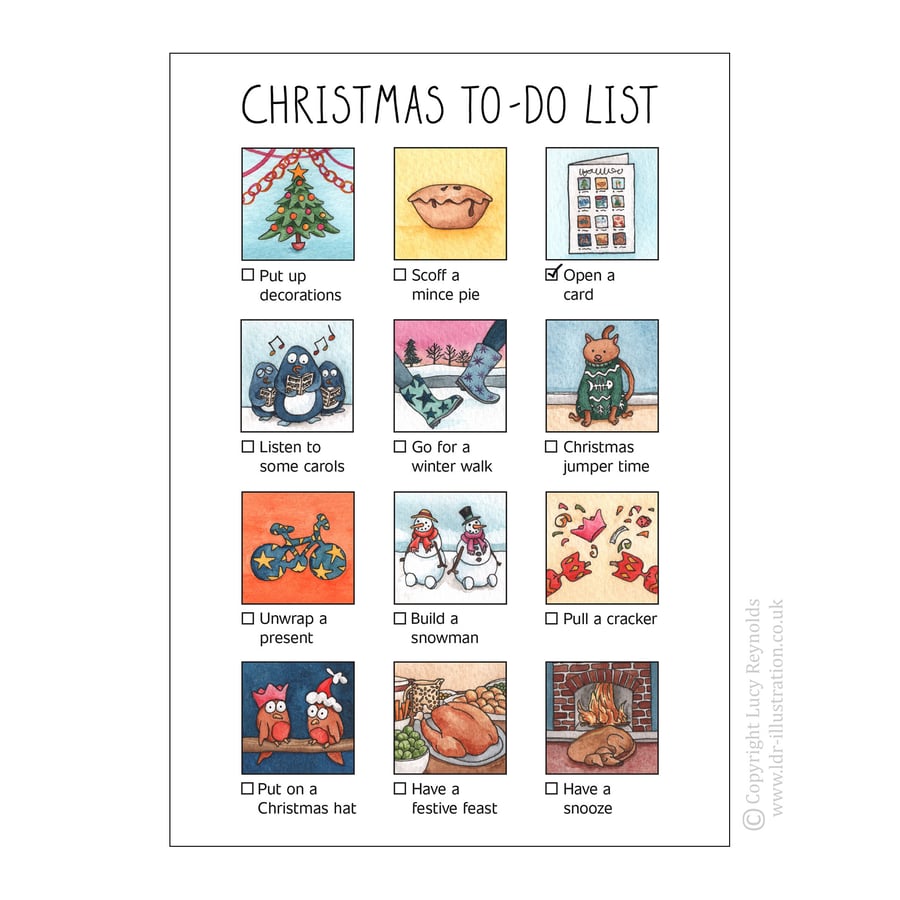 Christmas To Do List Card