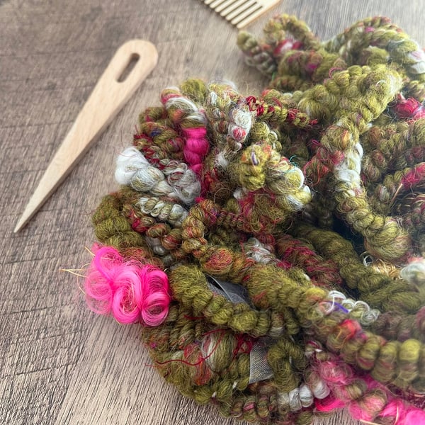 Art Yarn Handspun Corriedale and Polwarth