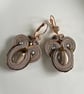 Soutache Earrings with Striped Flint Stone – Handmade Statement Jewelry
