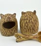 Brown bear salt pot with bee spoon - Image 4