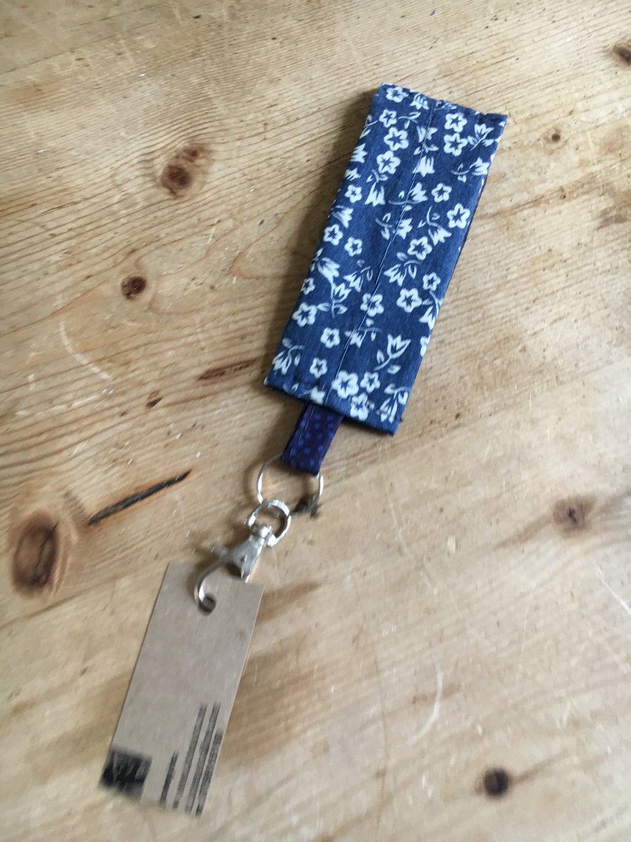 Handsewn fabric keychain