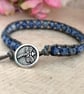Sodalite and leather bracelet with dragonfly button - Image 2