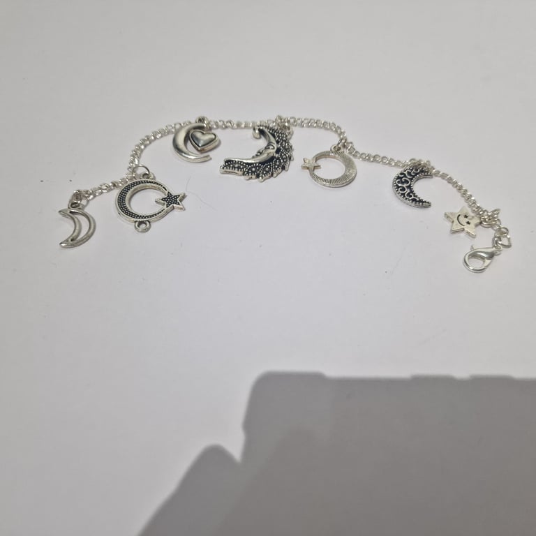 Charm moon silver bracelet