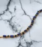 Lapis Lazuli and Chrysocolla Beadwork Bracelet with 24k Gold Plated Seed Beads - Image 1