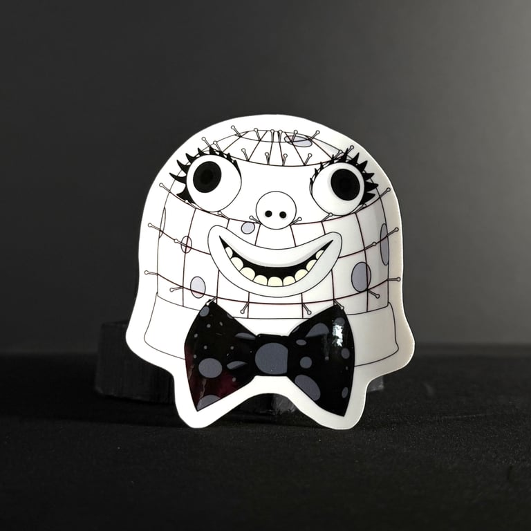Pinhead Mr Blobby Illustrated Vinyl Sticker 