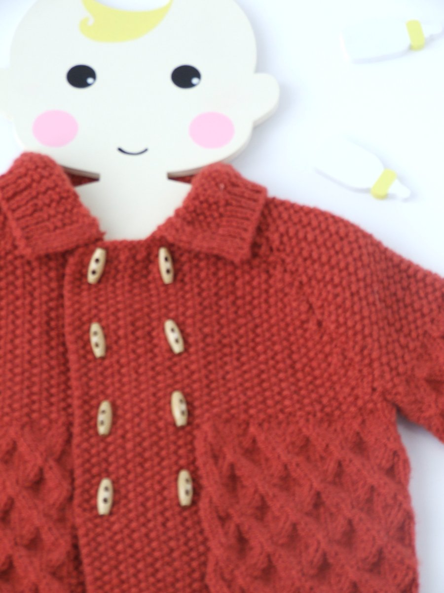 10% OFF Hand knitted vintage style pram coat for babys