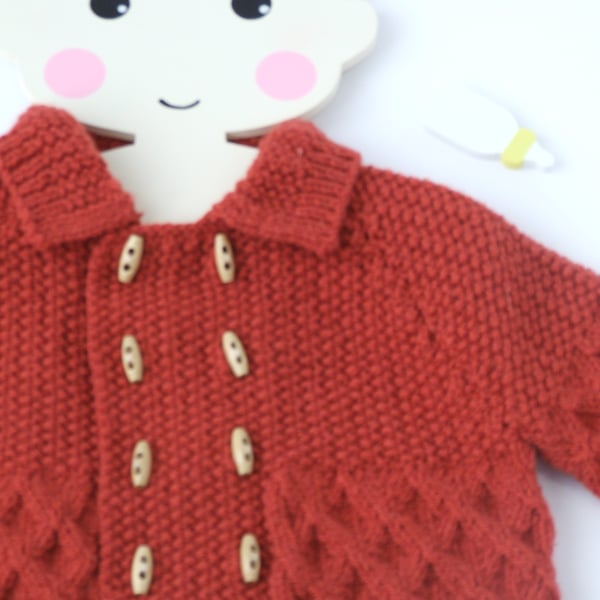 10% OFF Hand knitted vintage style pram coat for babys