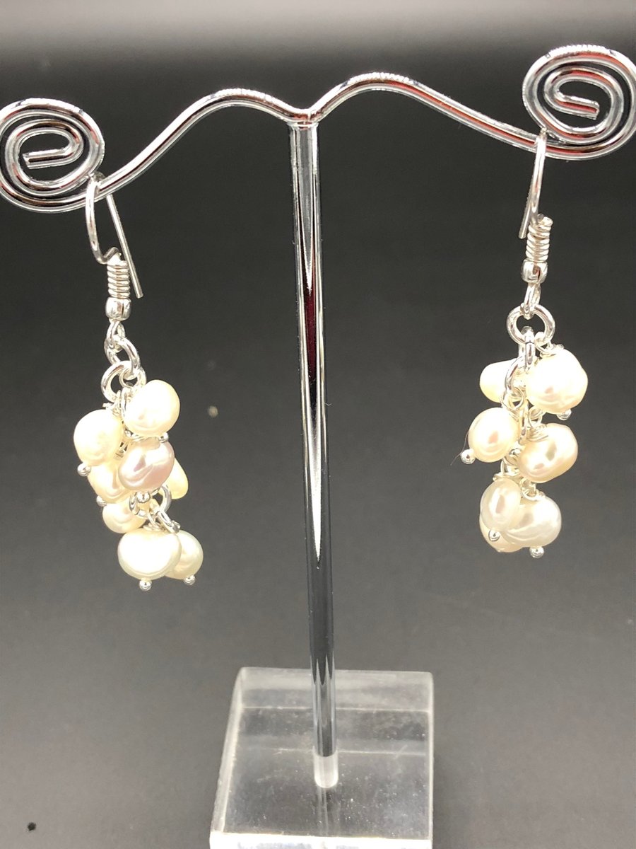 Freshwater  Pearl Cascade Earrings 