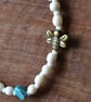 Bee bracelet with turquoise chips  - Image 2