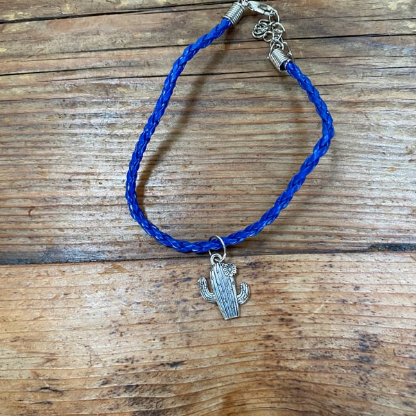 Blue Cactus Bracelet (411)