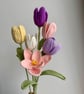 Crochet tulips bouquet,forever gift,colorful flowers 