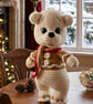 Handmade Crochet Amigurumi Christmas Polar Bear With Earmuffs Soft Plushie Toy - Image 3