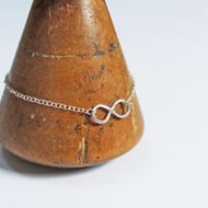 Infinity bracelet, silver bracelet