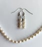 Cream Genuine Freshwater Rice Pearl Handmade Necklace & Earrings Gift Set - Image 3