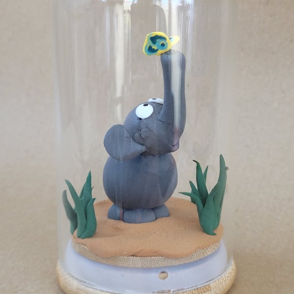 Flutter by elephant in a jar - handmade ornament 