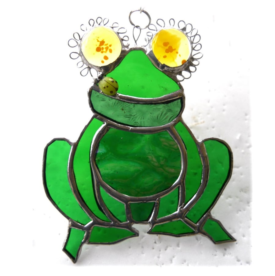 Frog Suncatcher Stained Glass Handmade 053 Tree Frog
