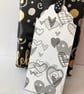 Handmade Girl Reading Bookmark: Silver Mirror & Polka Dot Ribbon - Image 8