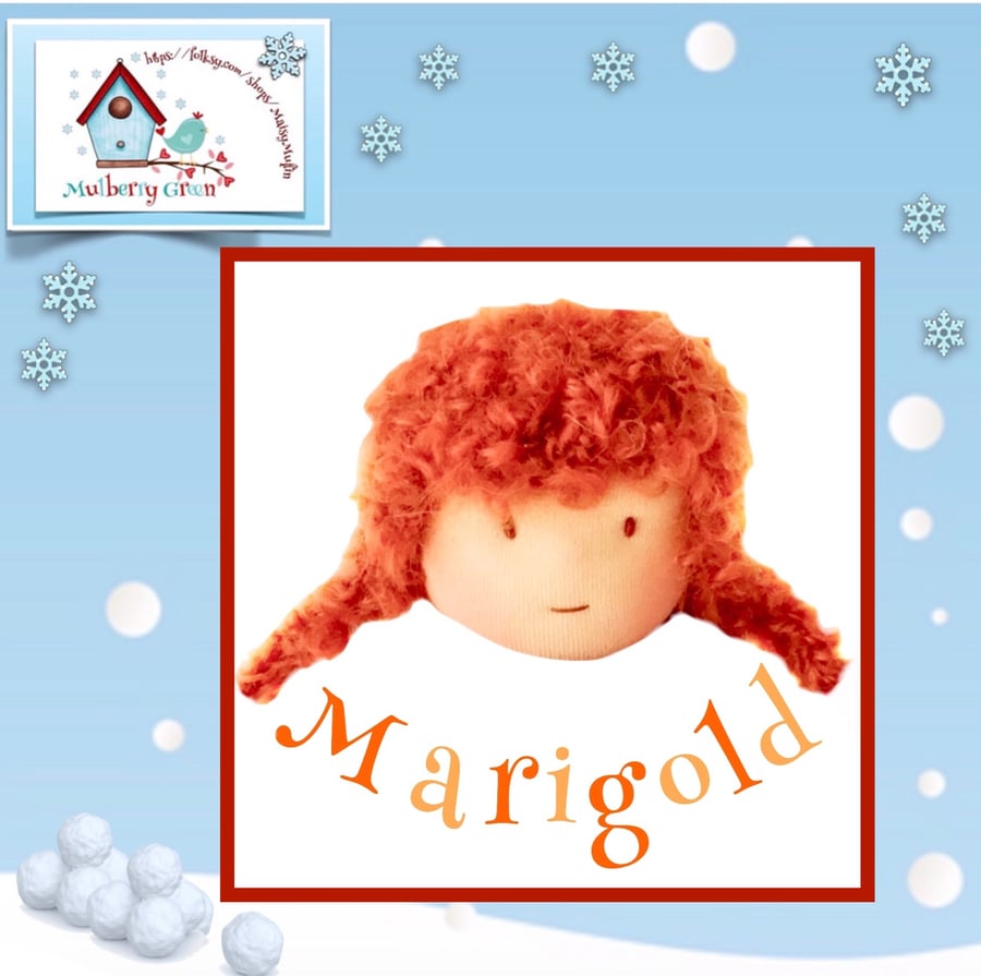 Marigold Moseley -  a handcrafted Mulberry Green doll