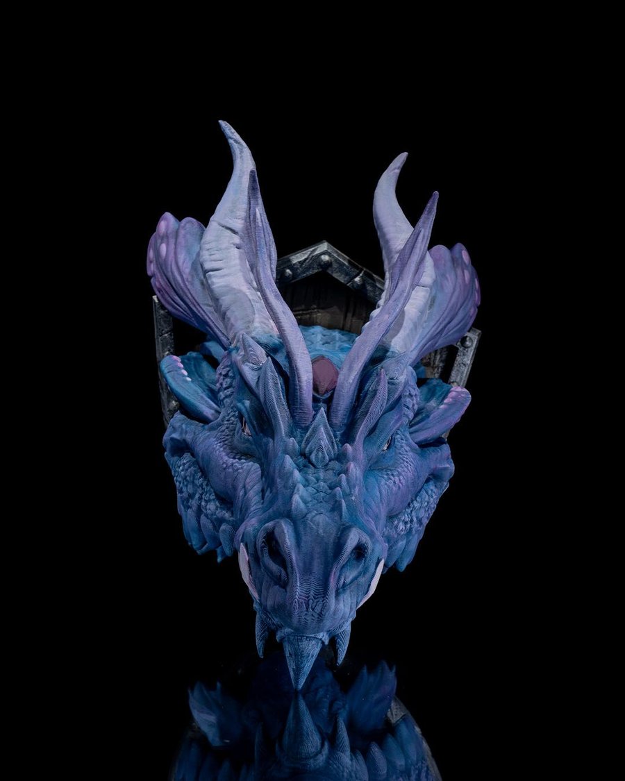 Faerie Dragon Trophy Wall Mount – Fantasy Collectible Sculpture  3D Printed