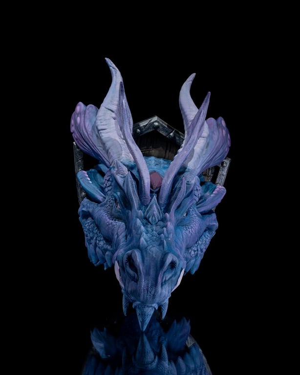 Faerie Dragon Trophy Wall Mount – Fantasy Collectible Sculpture  3D Printed