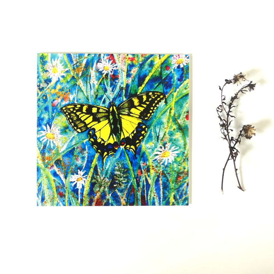 Swallowtail Butterfly Card from Original Watercolour Painting