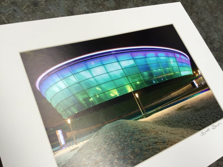 The Ovo, Glasgow signed mounted print FREE DELIVERY