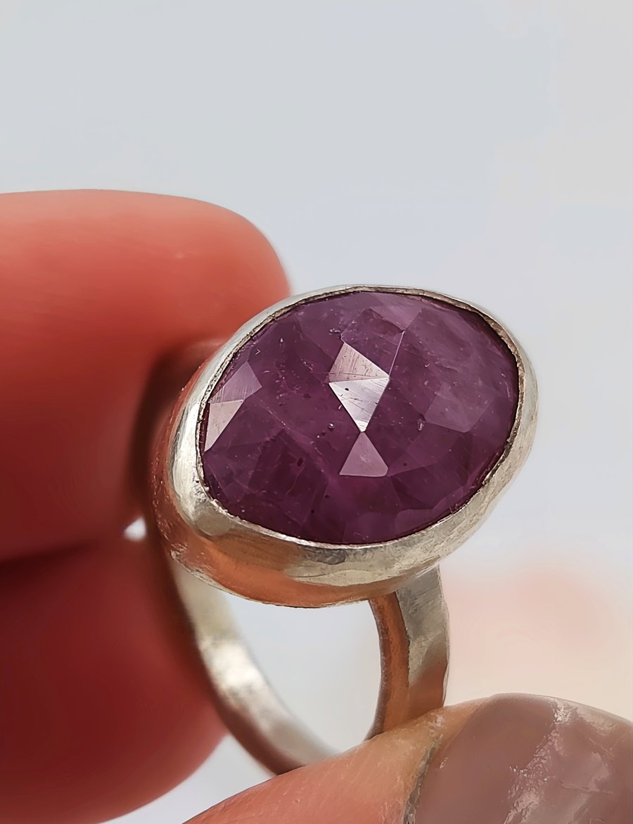 Pink Sapphire Slice Ring