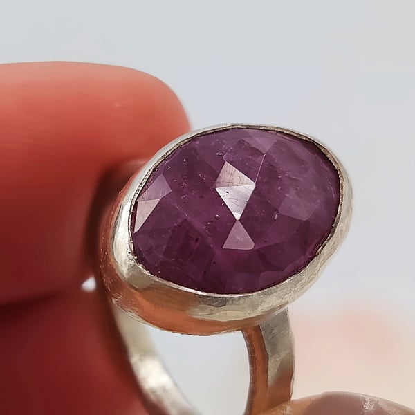 Pink Sapphire Slice Ring