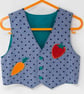 Dotty Chambray Appliquéd Waistcoat 1 - 2 Years - Image 4