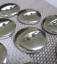 10 Silver Fisheye Buttons - Image 1