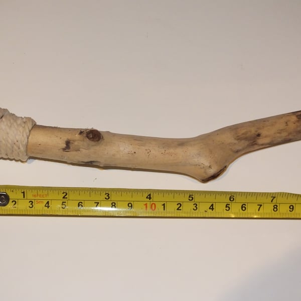 Bathroom light lamp pull handle made from Cornish driftwood. 