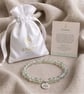 Prehnite Crystal Bracelet, Inner Peace, Personalised Engraved Gift - Image 4