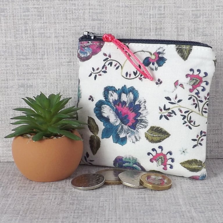 Coin purse, small purse, floral