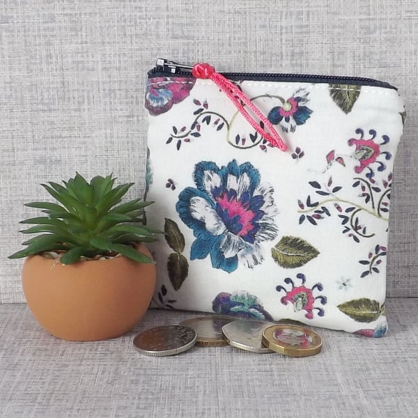 Coin purse, small purse, floral