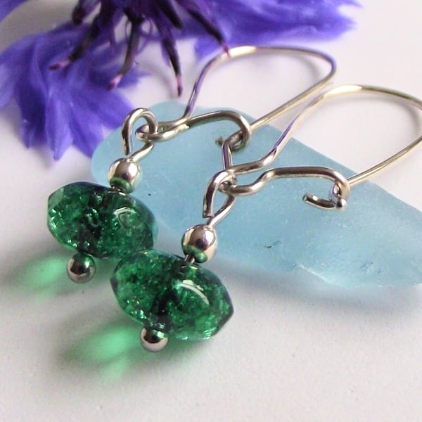 Green quartz earrings