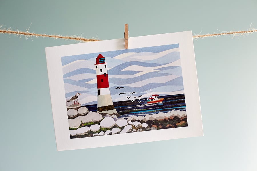 'Beachy Head Lighthouse' greetings card