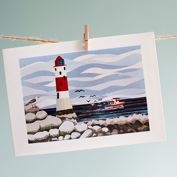 'Beachy Head Lighthouse' greetings card